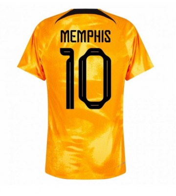 Holland Memphis Depay #10 Hjemmebanetrøje VM 2022 Kort ærmer